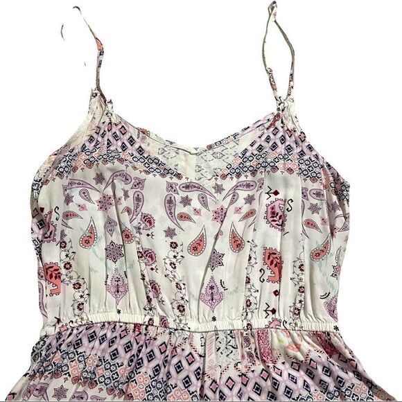 Cotton
On Paisley Print Spaghetti Strap Romper SMALL - Picture 7 of 13